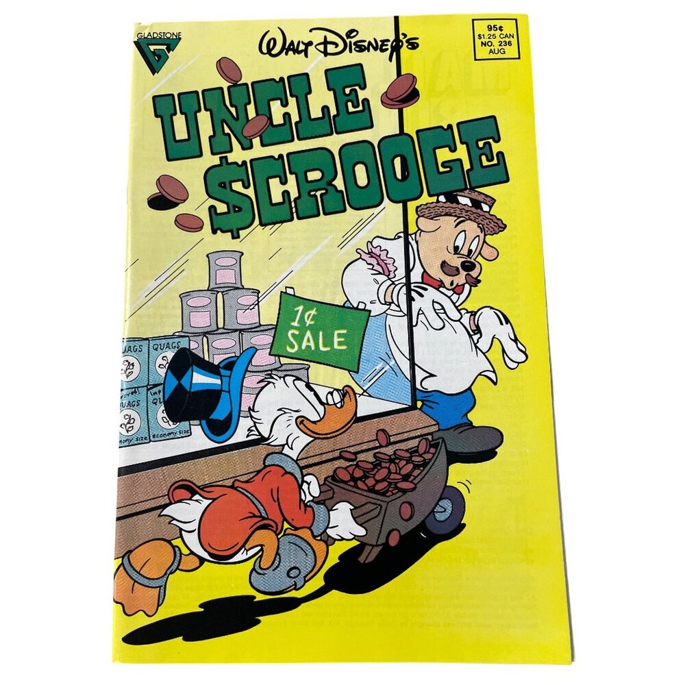 Gladstone Walt Disneys Uncle Scrooge #236 August 1989 Comic Book Bagged Boarded